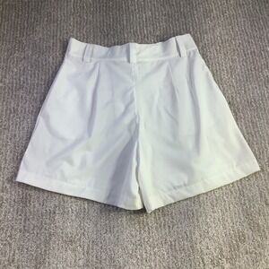 The‎ Bubble White Pleated Performance Shorts Women's Medium NWT